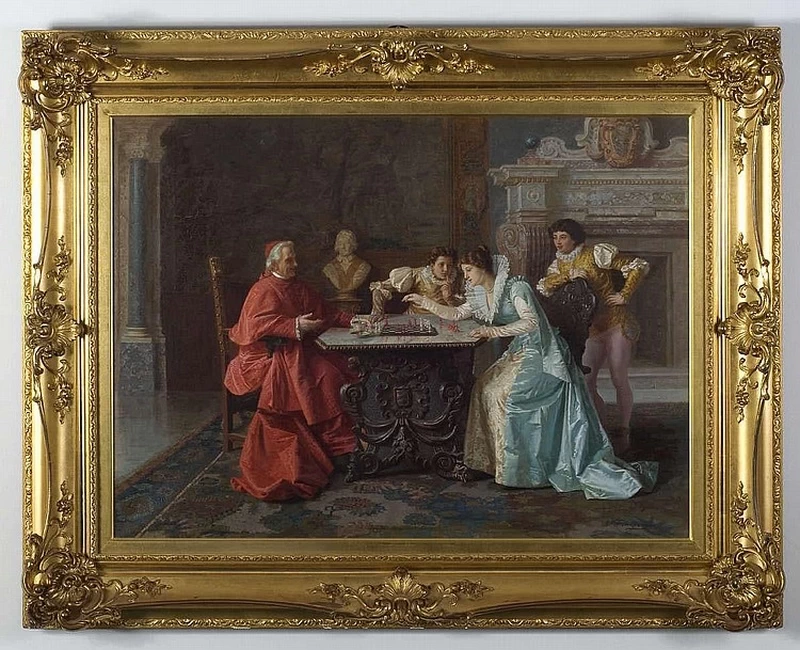 Il cardinale gioca a scacchi